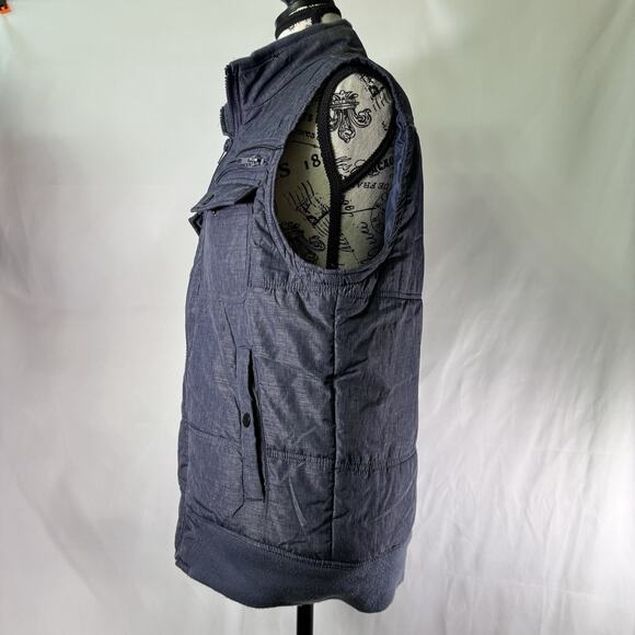 Womens‎ Saks Fifth Avenue Vest Insulated Puffer Jacket Gray Med - Picture 2 of 6